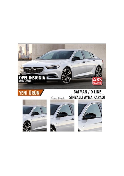 Opel Insignia (2017 - 2022) Batman Yarasa Ayna Kapağı (parlak Siyah