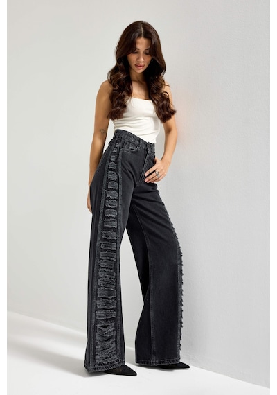 Itsbasic Kadın Füme Renk T-9w5-1 Flare Fit Özel Tasarım %100 Koton Denim Jean Itsbasic Kadın Füme Renk T-9w5-1 Flare Fit Özel Tasarım %100 Koton Denim Jean