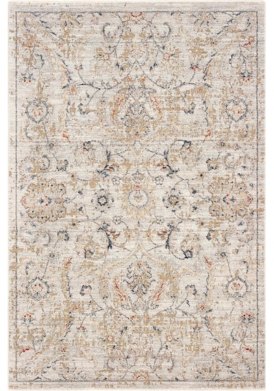 Cool Halı Hanedan Krem Klasik Desenli Çiçekli Otantik Halı Bohem Vintage Oturma Odası Salon Halısı