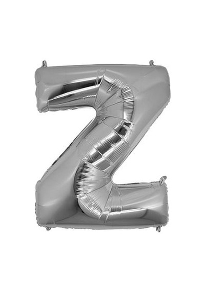 Z Harfi Gümüş Folyo Balon 16 Inch 40 CM
