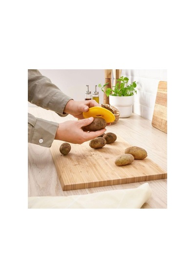 Uppfylld Çift Taraflı Sebze Yıkayıcı Temizleme Fırçası, Sarı 88880533221