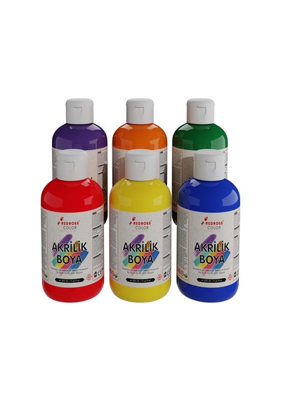 Ara Renkler Akrilik Boya 6&apos Lı Set 6x250 Gr