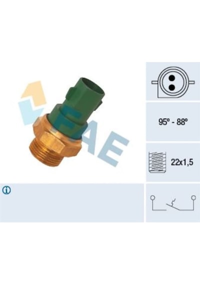 FAE 37240 Fan Müşürü 95-88 Derece Escort IV 1.8 16V 1.8Td 92- 99 Fiesta 1.0 1.4 1.6 83-89 Mondeo 1.8Td 92-00 Sıerra 1.8Td 2.3 82-93 Yesıl