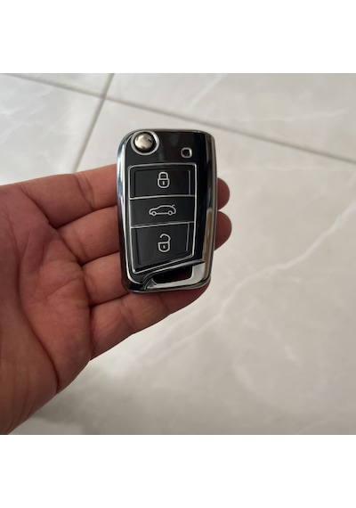 Skoda Octavia Scala Super B Kamiq Uyumlu Anahtar Koruma Kılıfı Siyah