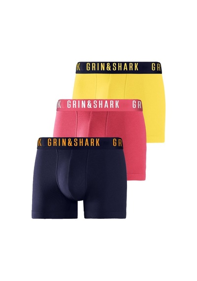 Grınshark Likralı 3'lü Kutu Premium Erkek Boxer Tailored Collection Çok Renkli