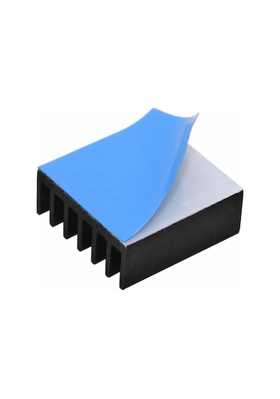 14x14x6mm Aluminyum Soğutucu Siyah M3 Yapıştırma Etiketli Raspberry Xbox Chipset Ekran Kartı Ram Diğer
