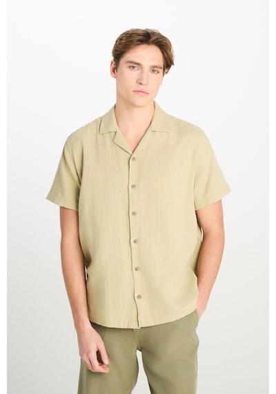 Lee Erkek Relaxed Fit Açık Yeşil Keten Gömlek - L2510207299