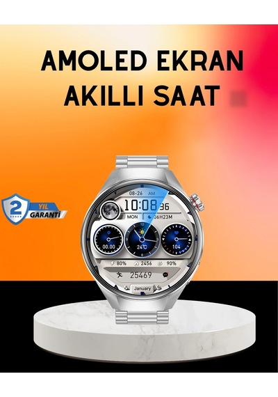 Mey İthalat Akıllı Saat Amoled Ekran Bluetooth Aramalı - Nabız, Uyku Ve Spor Takipli