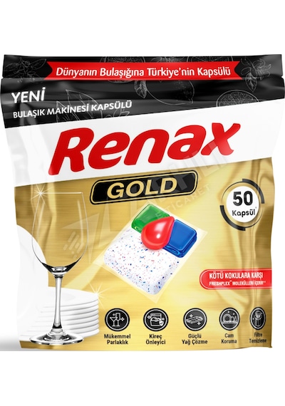 2 Adet Renax Gold Bulaşık Makinesi Kapsülü 50'li