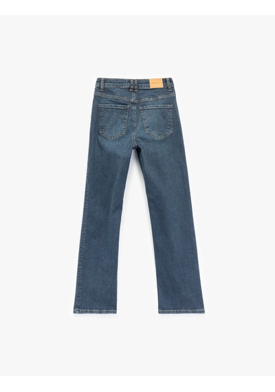 Koton Yüksek Bel Dar Kalıp Düğmeli Cepli İspanyol Paça Crop Jean Pantolon - Flare Jeans Koyu İndigo 6wal40038md Dark Indigo Koton Yüksek Bel Dar Kalıp Düğmeli Cepli İspanyol Paça Crop Jean Pantolon - Flare Jeans Koyu İndigo 6wal40038md Dark Indigo
