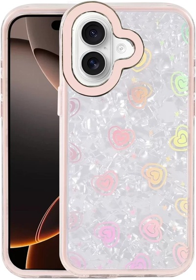 Newface Apple İphone 16 Lumi Desenli Kapak - Pembe