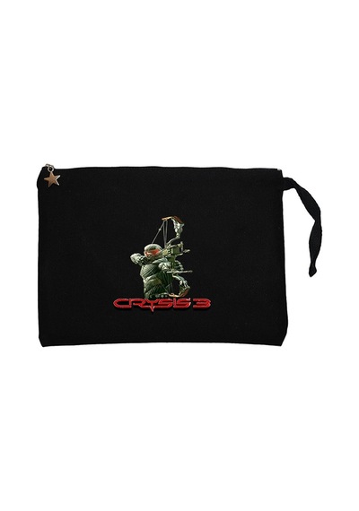 Crysis Three Bowman Siyah Clutch Astarlı Cüzdan / El Çantası Siyah