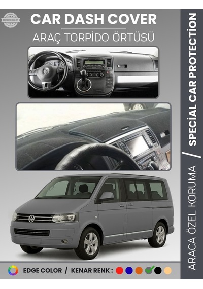 Volkswagen Transporter T5 2003-2016 Torpido Örtüsü Ön Göğüs Koruma Torpido Koruma Tam Uyum - 967 Stiloto