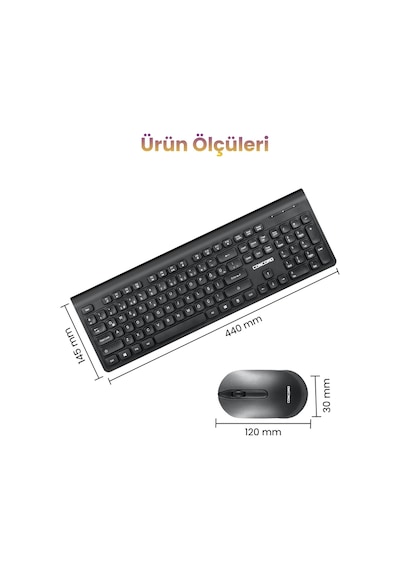 Kablosuz Multimedya Türkçe Q Klavye Mouse Seti Diğer