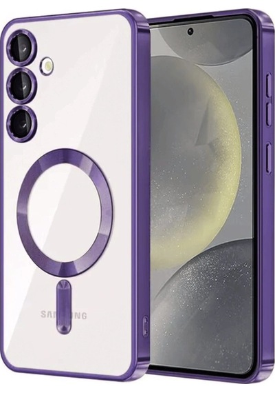 Mey İthalat Samsung Uyumlu Galaxy S23 Kılıf Kross Magneticsafe Kapak - Mor