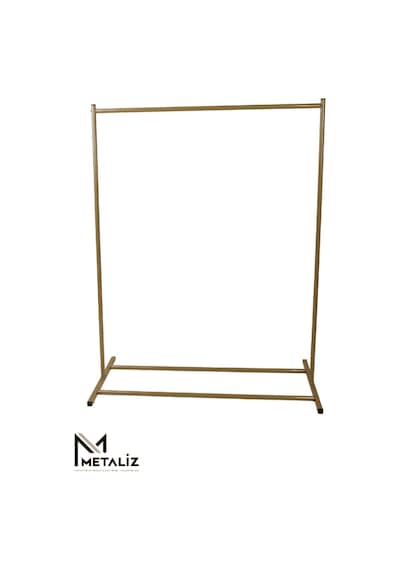 Gold Metal Konfeksiyon Askısı - Minimalist Elbise Askılığı - Butik Tipi Askı Altın