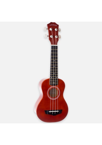 Arrow Pb10 Nt Soprano Natural Dark Top Ukulele Set