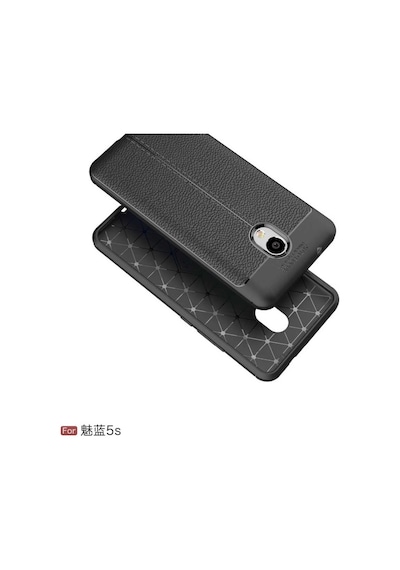 Meizu M5S Kılıf Deri Görünümlü Renk Atmayan Dayanaklı Silikon Kapak Niss