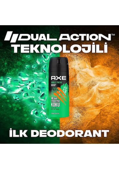 Axe Jungle Fresh Erkek Sprey Deodorant 3 x 150 ML