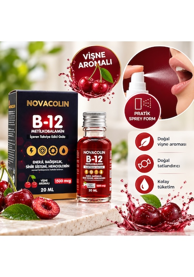 Novacolin Vitamin B12 Metilkobalamin Sprey 1500 Mcg 20 Ml