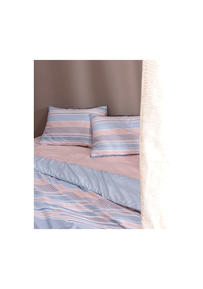 Madame Coco Favor King Size %100 Pamuk Ranforce Baskılı Nevresim Takımı - Mavi MAVI