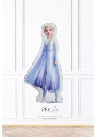 Elsa Folyo Balon Tek Elsa Frozen Folyo Balon 2 Yaş Mavi