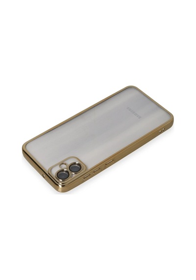 Muratech Newface Samsung Uyumlu Galaxy A05 Kılıf Razer Lensli Silikon - Gold
