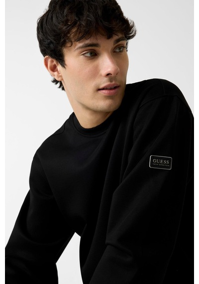 Guess Bisiklet Yaka Erkek Sweat Siyah