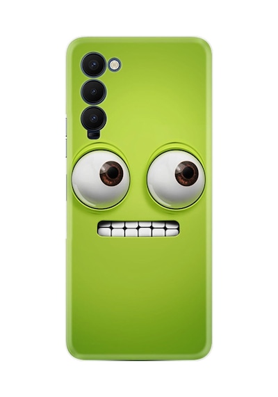 Tecno Camon 18 Premier Kılıf Resimli Desenli Silikon Platinium Series Green 1832