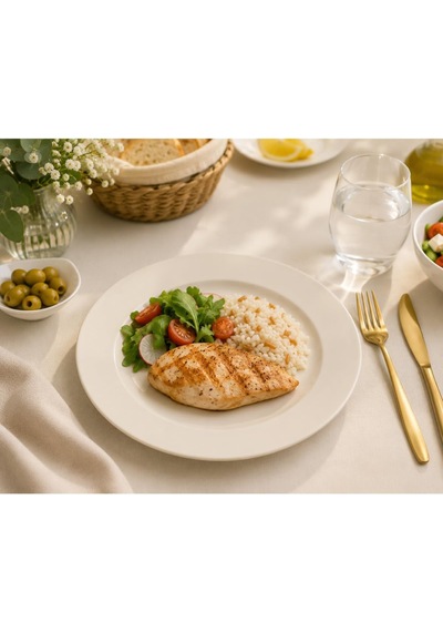 Banquet Düz Porselen Yemek Tabağı, İç Mekan Kullanımı İçin, 27 Cm Diğer