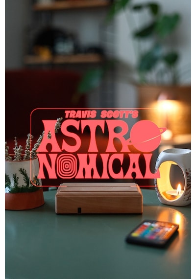Travis Scott Astro World 16 Renk Kumandalı 3d Gece Lambası