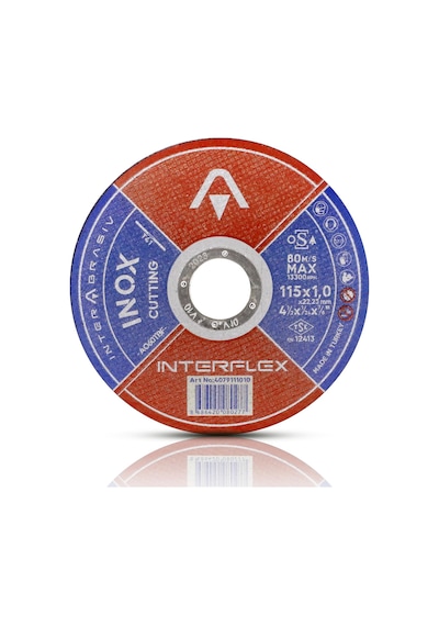 İnterflex İnox Metal Kesici Taş Disk 115x1.0x22.23 Mm N11.465