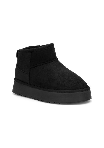 Dark Seer Snie C. Günlük Kız Çocuk Kürklü Bot Günlük Ayakkabı Sneaker 2025 Siyah