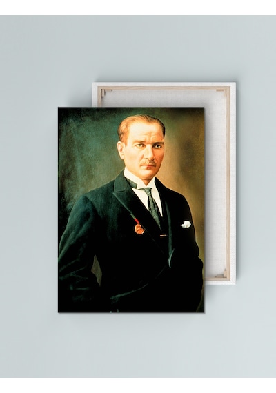 Mustafa Kemal Atatürk Portre Kanvas Tablo  (8 Farklı Ölçü) 50 x 35