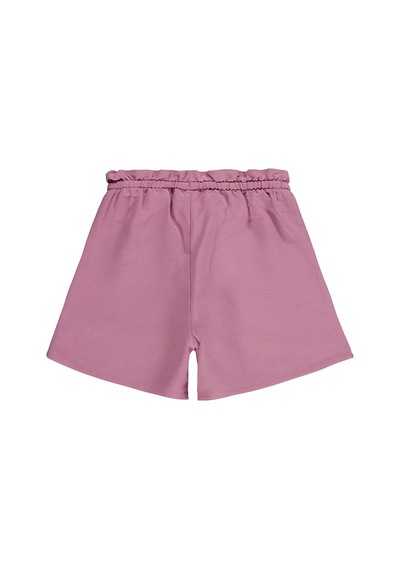 Civil Girls Beli Lastikli Cepli 2-5 Yaş Şort - Pembe Gülkurusu