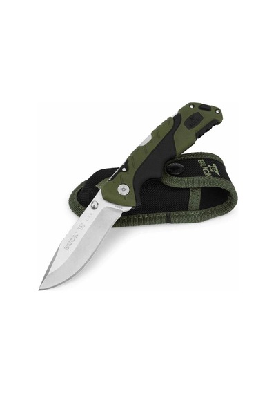 Buck 659 Folding Pursuit Kamp Çakı, Yeşil-siyah Çok Renkli