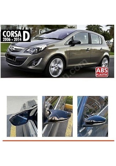 Opel Corsa D (2011 - 2014) Batman Yarasa Ayna Kapağı (parlak Siyah)