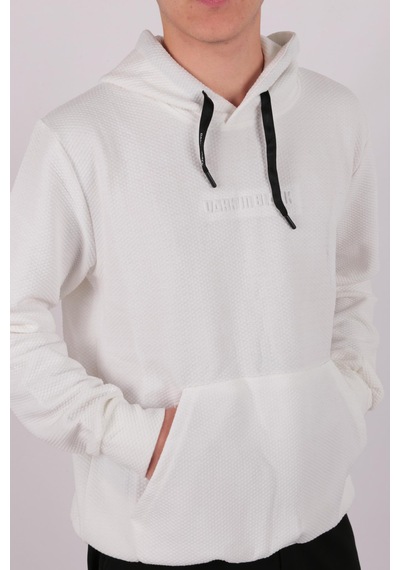 Five Pocket Fp24b2124 Erkek Kapşonlu Kanguru Cepli Sweatshirt Off White