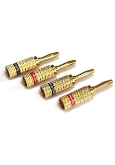 Norstone Gold Banana Plug Set Of 4