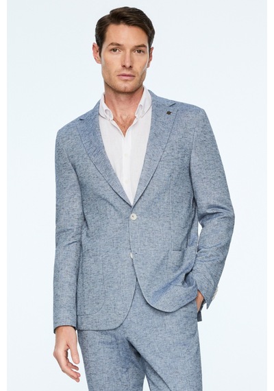 Morven Erkek Lacivert Keten Trend Desenli Slim Fit Mono Yaka Ceket 26ys002005200 Lacivert Morven Erkek Lacivert Keten Trend Desenli Slim Fit Mono Yaka Ceket 26ys002005200 Lacivert