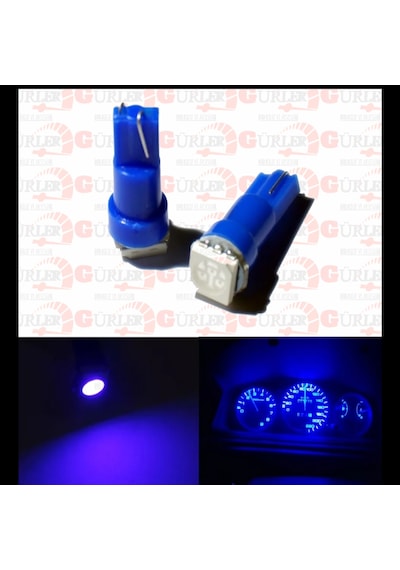 T5 Led Gösterge Led Kadran Ampül 12V Mini Dipsiz 10 Adet 12V Beyaz