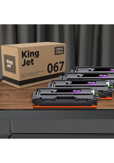 Kingjet Canon Uyumlu Crg-067 Standart Kapasiteli 4 Renk Takım Toner Çipli Mf655, Mf657