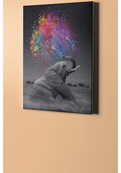 Webstyle Sayılarla Boyama Seti Kasnaklı Filin Renkli Düşü 40 X 50 Cm