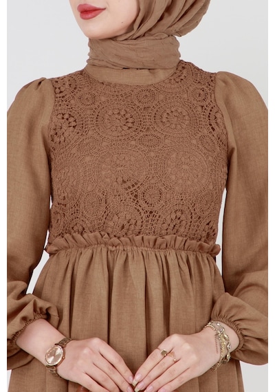 Sevitli Firuze Elbise-camel-3414-camel Camel