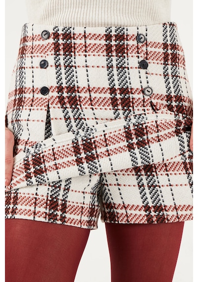 Lela Regular Fit Kışlık Tüvit Mini Bayan Şort Etek 611Et0020 Kiremit