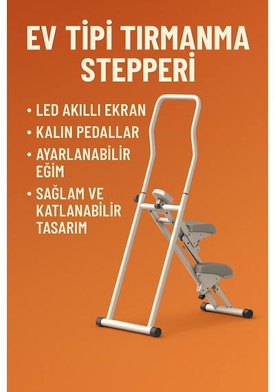Katlanabilir Dikey Tırmanma Aleti Yeni Versiyon Beyaz Renk Egzersiz Cihazı