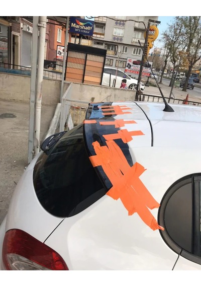 208 Spoyler Üst Spoyler Kapak Siyah