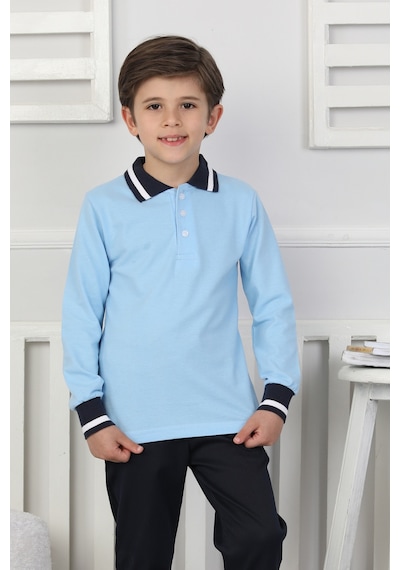 Crassi Erkek Çocuk Sweatshirt Okul Mavi
