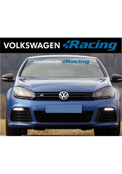 Volkswagen Racing Ön Cam Sticker Yapıştırması Araba Sticker