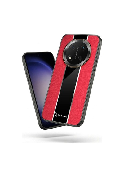 Honor Magic 7 Lite  Kılıf Premium Deri Kılıf Kırmızı